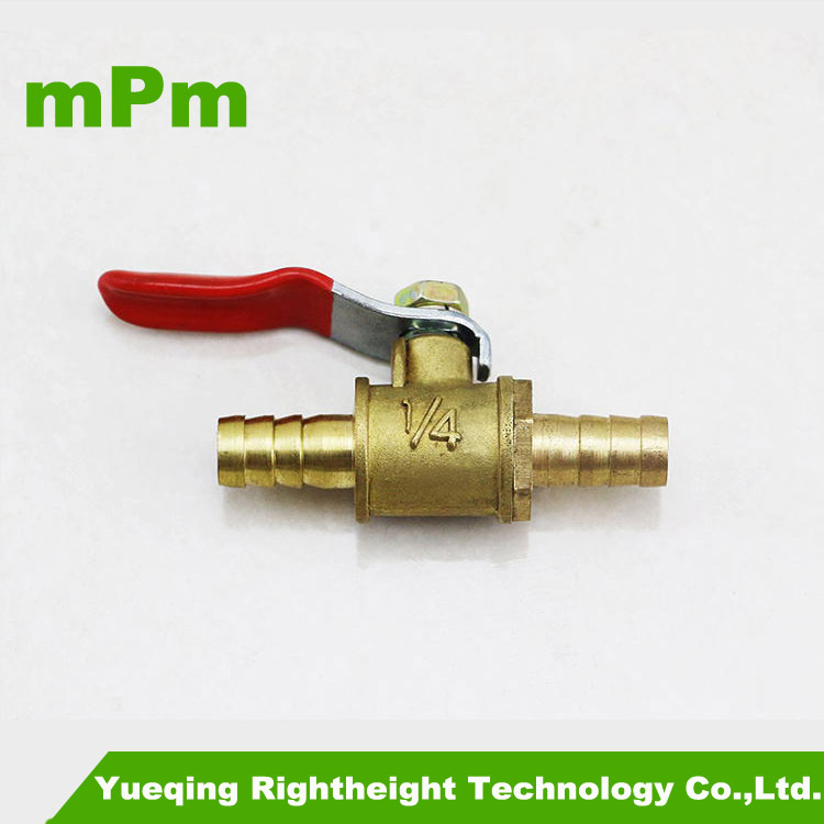1/4 Pouces BSP Fileté Mâle-Femelle Interne-Externe Rouge Levier Poignée En Laiton Ball Valve