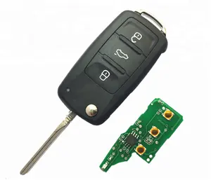 Katlanır araba uzaktan anahtar Fob Volkswagen Tiguan Golf Passat Polo Jetta Beetle 434Mhz Id48 çip 5K0837202AD araba anahtar