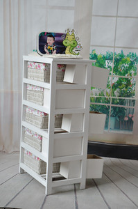 Cajonera de plástico Color Pintado de La Vendimia Barato Muebles Blancos - Product Image 5