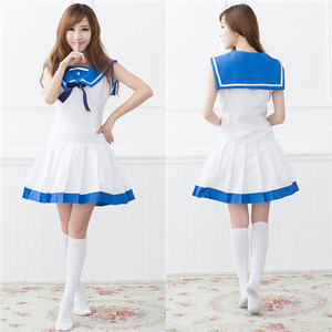 Onen bleu et blanc marine anime costume de marin jeu de rôle costume cosplay costume de déguisement - Product Image 1