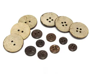 2021 hot sale Fancy clothing button Large Round natural coconut shell designer coat buttons
