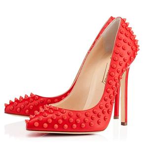 Più il Formato Punta a punta Chaussure Femme Tacchi Alti Rivetto Rosso <span class=keywords><strong>Scarpe</strong></span> Da <span class=keywords><strong>Sposa</strong></span> Da <span class=keywords><strong>Sposa</strong></span> <span class=keywords><strong>Per</strong></span> Le Donne - Product Image 4