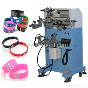 cylinder silk cup screen printing machine for silicone wristbands bracelet glass bottle plastic bottle screen printer