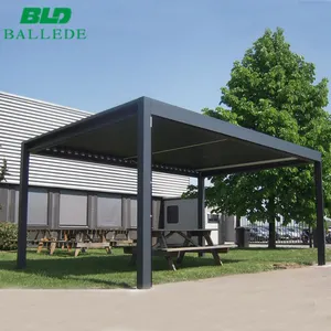 Techo de <span class=keywords><strong>terraza</strong></span> totalmente automático con persianas, retráctil, deslizante y plegable, impermeable, pérgola exterior de aluminio - Product Image 4