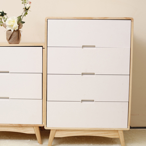 Table de chevet en <span class=keywords><strong>bois</strong></span> massif, nouveau, de couleur blanche, pour chambre à coucher, - Product Image 3