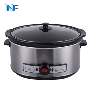 Multi-utiliser programmable pot pots et mijoteuses 6 quart Brossé Acier Compte À Rebours Mijoteuse avec Cuisinière-Sûr Marmite - Product Image 1