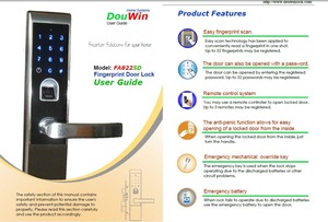 Mật Khẩu An Ninh Căn Hộ/Khách Sạn/Văn Phòng + Thay Đổi Mã Khóa Cửa Kỹ Thuật Số Douwin Vân Tay - Product Image 5