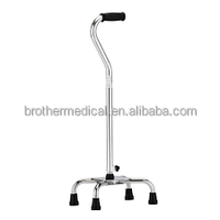 Bâton de marche extérieur multifonctionnel Smart Cane de 73.5 à 95.5cm avec quatre pattes stables et lampe à LED