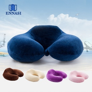 Kit De Viagem Portátil Com Espuma De Memória Em Forma De U Pescoço Travesseiro Máscara De Olho Resto Suporte Para Voos Certificados pelo Fornecedor Dourado - Product Image 3