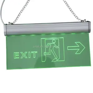 Led illuminated emergency fire exit sign Rechargeable emergency light