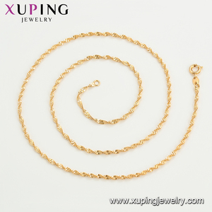 <span class=keywords><strong>Xuping</strong></span>-collar de cadena larga con diseño de oro simple, joyería ambiental, materiales de cobre, 45121 - Product Image 4