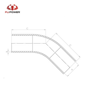 76 mm Performance Rubber Coolant <strong>Radiator</strong> 45 Degree Intercooler Silicone Elbow Bend Hose Tube Pipe Turbo Intake in Stock - Product Image 3