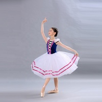 Vente flash - Robe de tutu de danse professionnelle pour filles, vêtements de danse en velours, costume de performance rose vif à fleurs