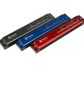 C Tone สำหรับเด็กเริ่มต้นออร์แกนปาก Harmonica ขาย swan Harmonica ราคา chromatic ของเล่นทองแดงวัสดุ 24 หลุม