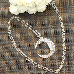 Aleación Collar de plata hombre en la <span class=keywords><strong>Luna</strong></span> <span class=keywords><strong>cara</strong></span> collar colgante collar joyería de moda - Product Image 4