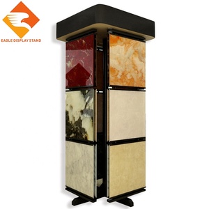 Custom Metal Dobrável & Rotatable Display Stand High-Density Fibreboard Stone & Pó Mosaico Gabinete <span class=keywords><strong>para</strong></span> Exibição de Piso - Product Image 1