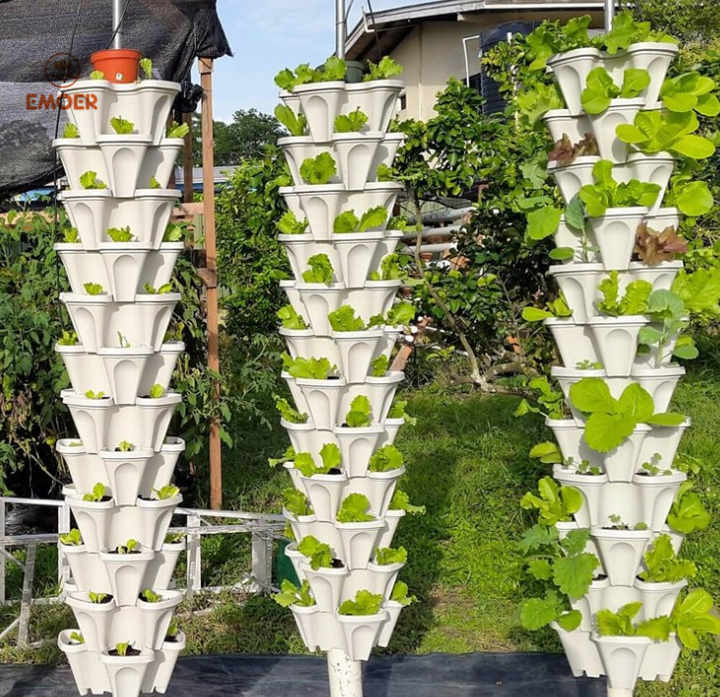 EMOER çilek hydroponic dikey tarım ekici tencere bahçe saksıları