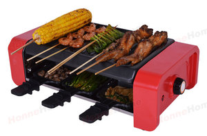 Antiadherente Parrilla Eléctrica 3 Pequeñas Sartenes Cocinar BARBACOA mesa DE Mando Del Termostato - Product Image 1