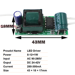 1-36 W <span class=keywords><strong>LED</strong></span> Driver Ingresso AC90-265V Trasformatori di Illuminazione di Alimentazione Built-In Costante 300mA di Corrente <span class=keywords><strong>per</strong></span> DIY HA CONDOTTO Le Lampade - Product Image 4