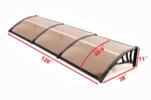 Auvent d'extérieur en Polycarbonate, imperméable, auvent de pluie pour fenêtre, abri de pluie pour jardin - Product Image 6