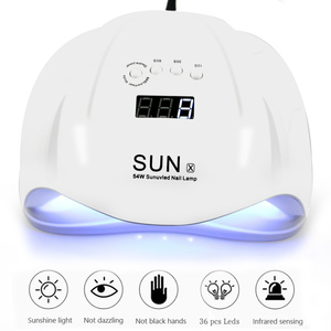 Grosir Pabrik SunX 48W/54W lamparas de uas mesin manikur kabin <span class=keywords><strong>UV</strong></span> <span class=keywords><strong>LED</strong></span> lampu kuku mini