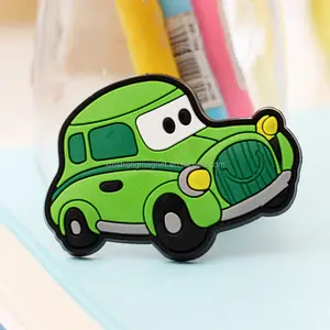 Magnet Kulkas Desain Mobil Kreatif untuk Anak-anak, Magnet Hewan Kulkas Magnetik Gel Silikon Ukuran Kecil