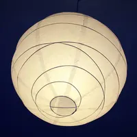 Lampe Led ronde en papier blanc, vente en gros, faite à la main,