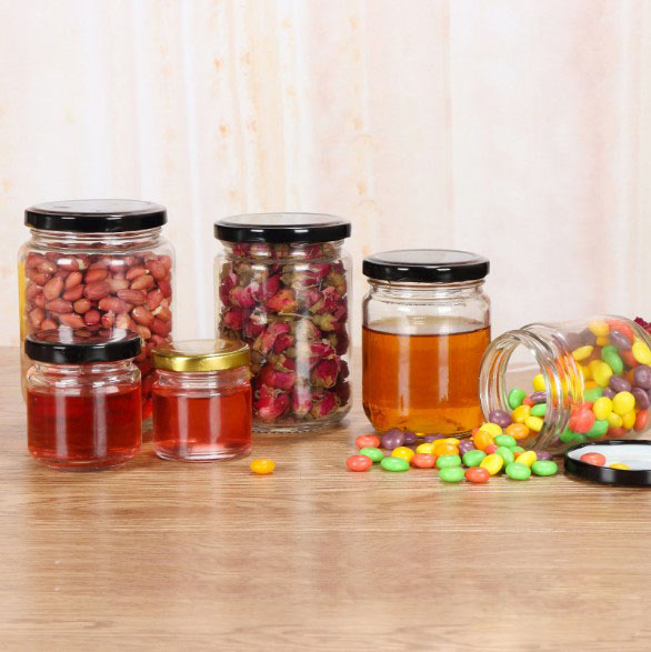 Glass Jar Honey Glass Factory Provide Food Honey Jam Pickle Clear Glass Container Jar With Lid