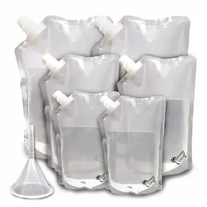 Wholesale Clear Plastic Stand Up Disposable Bag Drink Juice/water/liquid Spout Pouch