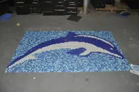 Azul de mosaico de vidrio para piscina y cuarto de baño de mosaico para piscina PISCINA mosaico