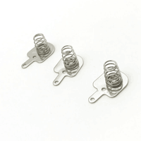 Ressorts de contact coniques industriels en acier inoxydable nickelé pour piles AA, estampage métallique de précision sur mesure, longueur 12 mm