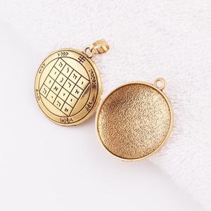 Grosir Vintage Pentakel Pertama Saturnus Dalam Liontin Pentakel Saturnus Solomon Berlapis Perunggu Putih - Product Image 4