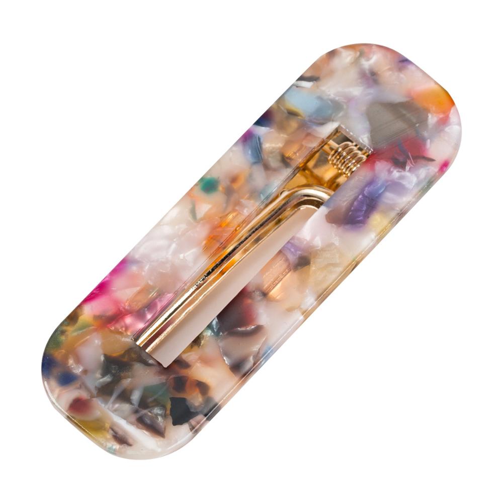 Оптовая продажа, пластина из сплава уксусной кислоты, заколка для волос для женщин и девушек, прямоугольная бижутерия, аксессуары