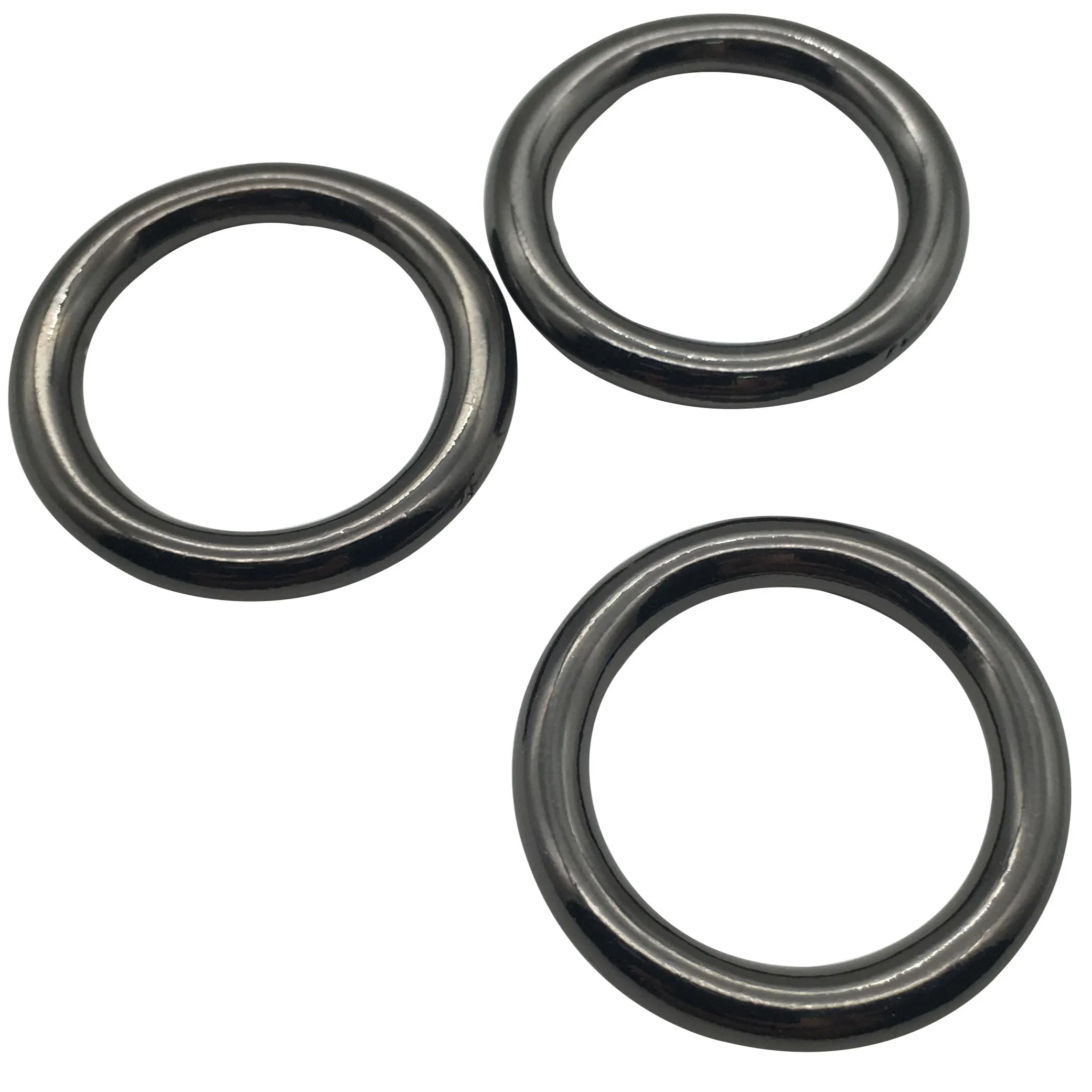 Anneau fermé rond personnalisé, rond, en alliage de zinc, 25mm, 30mm, 35mm, 40mm, 45mm, 50mm, pour sacs, accessoires de vêtement