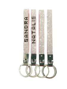 Llavero de Metal Colorido de Moda <span class=keywords><strong>con</strong></span> Pedrería, Llavero de Muñeca <span class=keywords><strong>con</strong></span> Logotipo Personalizado - Product Image 3
