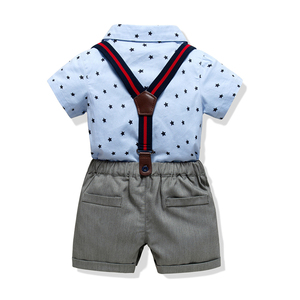 ZHG58 פעוט תינוק Rompers אדון Roupas תינוקות חולצה סרבל + מכנסיים קצרים תינוק ילד בגדי סטים מסין - Product Image 5