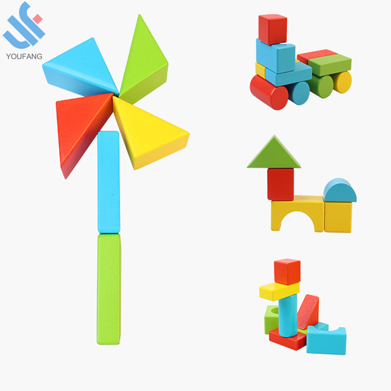 YF-D1170 новый дизайн для детей обучения и популярный цвет деревянные строительные блоки игрушки