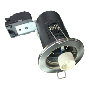 Le feu en acier évalué GU10 Downlights fixe/inclinaison avec des ampoules de LED tache de <span class=keywords><strong>plafond</strong></span> couleur blanche de nickel de satin de chrome - Product Image 6