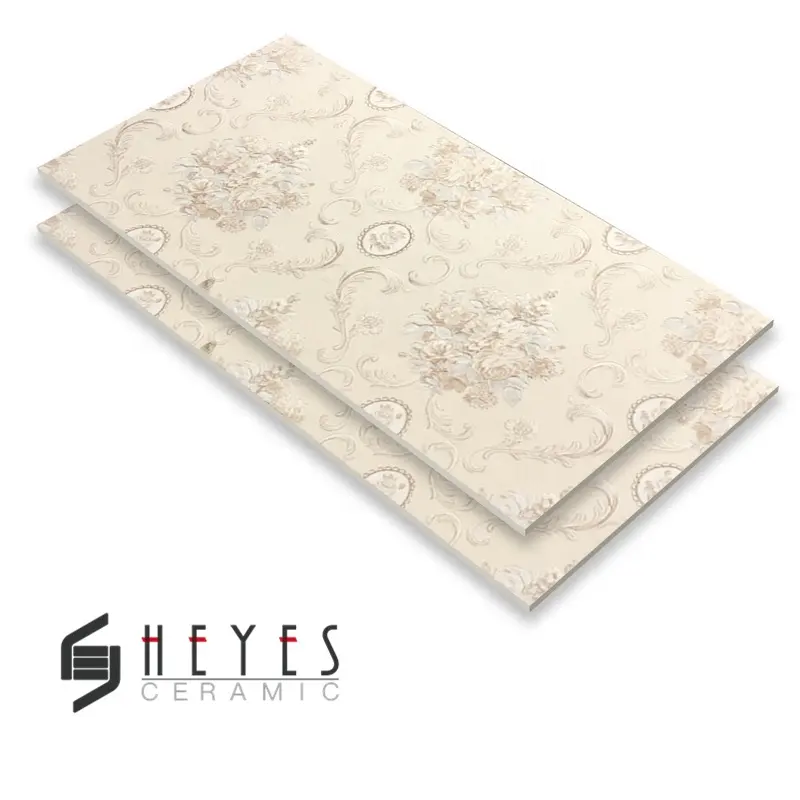 Beautiful Flower 3D decorative wall panel Porcelain Emboss Tiles