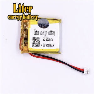 Plug 1.5-<span class=keywords><strong>2</strong></span> P 3.7 V 602635 mah 800 lithium polymer lipo rechargeable battery li ion Solar lithium battery with PCM - Product Image 3