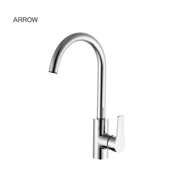 ARROW brand chrome plated copper cold hot water sanitary wares kitchen faucet for kitchen sink
