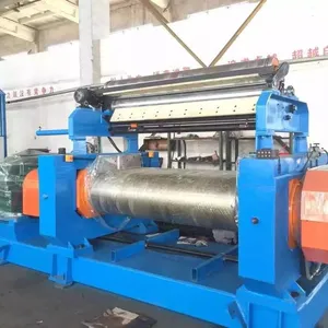 Dua Roller Terbuka Karet Pencampuran Mill Mesin