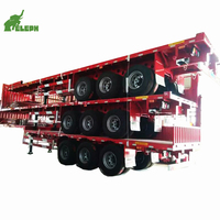 Pas cher prix usine 40 pieds tandem camion semi-remorque utilitaire à plat fabriqué en chine