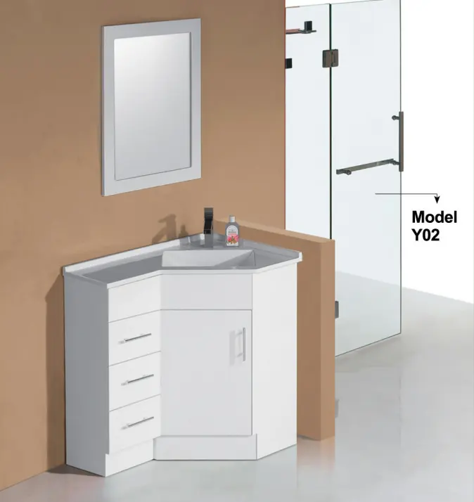 Hot Sell Classic Style Special Design Home Furniture Bathroom Vanity Corner Cabinet Toilet Mirror Cabinet With Custom Design