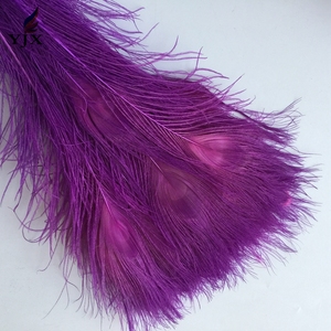 70-80cm belle <span class=keywords><strong>color</strong></span>é décoratif artificiel plumes de paon - Product Image 4