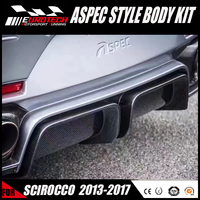 Kit de carrosserie large de style Aspec de haute qualité en carbone + fibre de verre pour vw scirocco 2013-2017