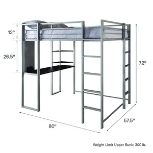 무료 샘플 Novara 컨버터블 테이블과 분리형 이층 침대