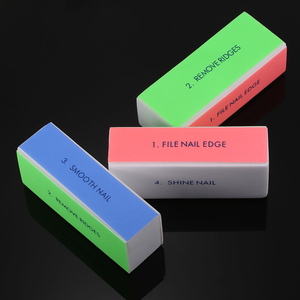 Thinlan kare şekli tırnak blok tırnak törpüsü tampon blok dosyaları 4 tarafı sünger kristal zımpara tırnak tamponu - Product Image 6