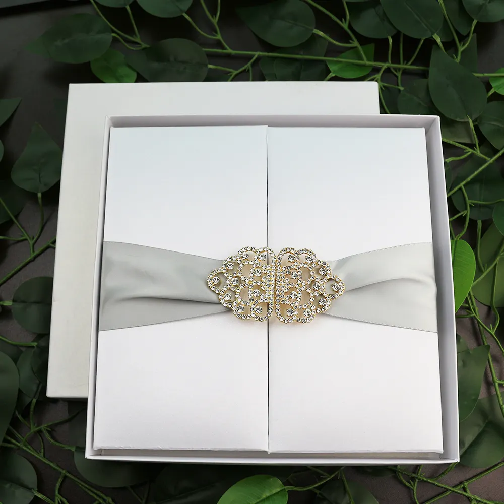 Custom Event Wedding Invitations Card with Luxurious Favor Box for Candy Souvenir Gift