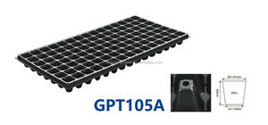 Plateau <span class=keywords><strong>de</strong></span> transport <span class=keywords><strong>en</strong></span> <span class=keywords><strong>plastique</strong></span> robuste à 105 alvéoles pour la germination des graines - Product Image 4